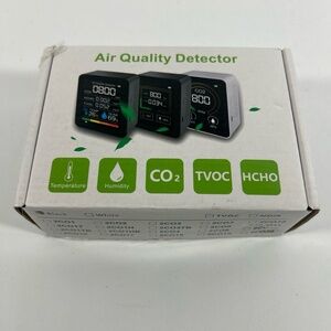 NEW opened 2C011 Air Quality Detector Multi-Sensor WiFi Black Real-time Monitor